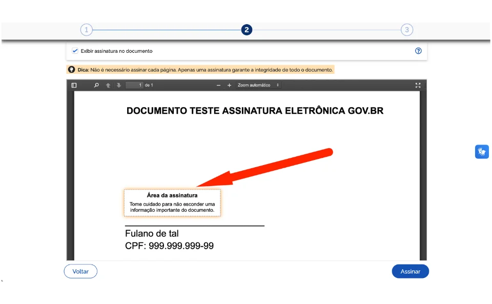 Assinatura Eletronica GOV BR gratis passo a passo - 08