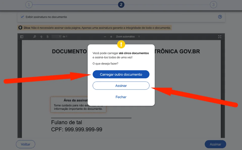 Assinatura Eletronica GOV BR gratis passo a passo - 09