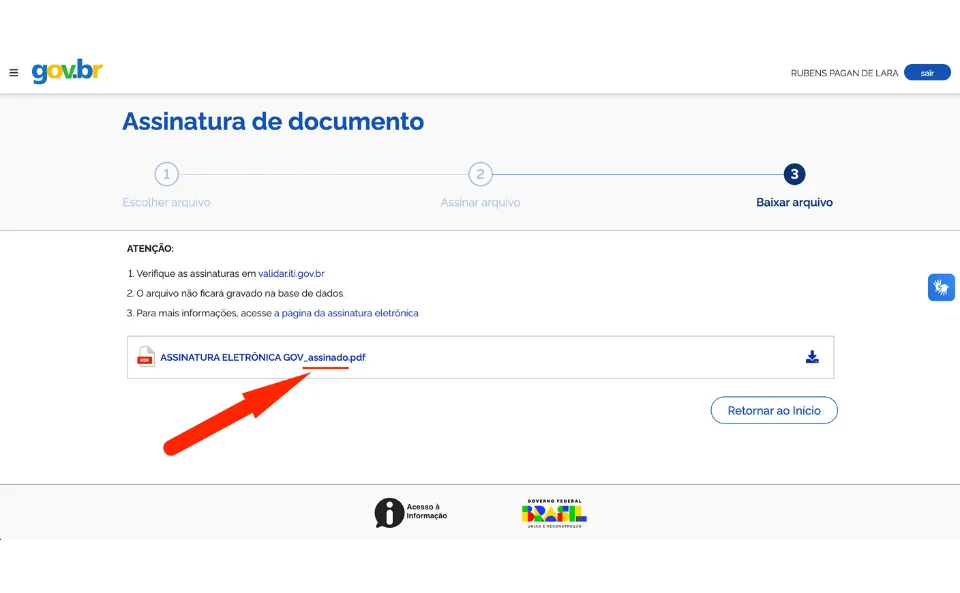 Assinatura Eletronica GOV BR gratis passo a passo - 11