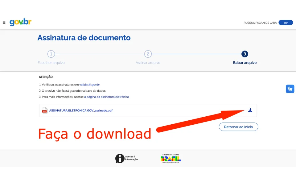 Assinatura Eletronica GOV BR gratis passo a passo - 12