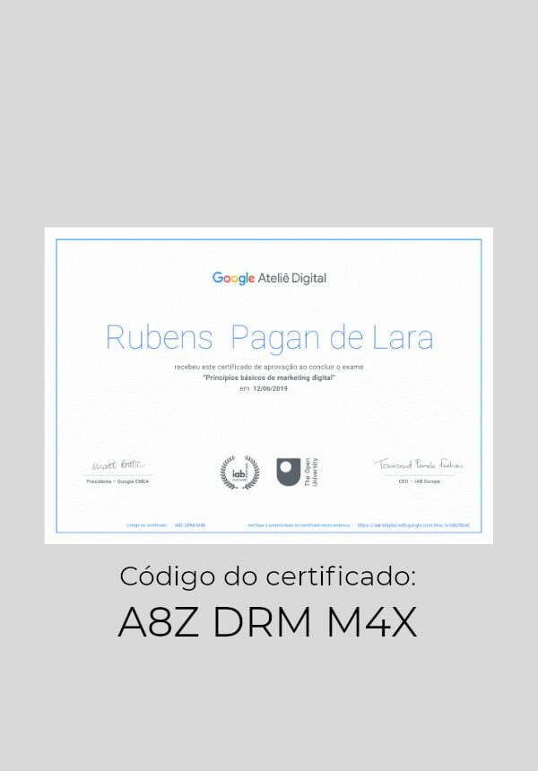 Remarketing Digital - Certificacao Rubens Lara - Google (Principios Basicos de Marketing Digital)